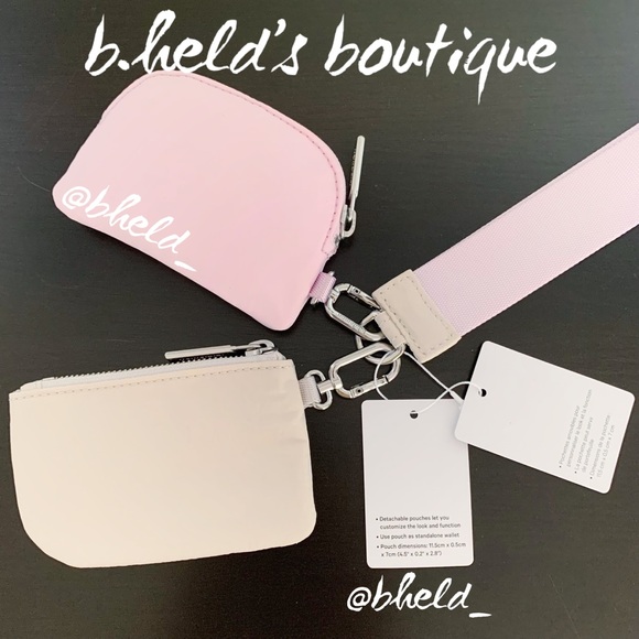 lululemon Dual Pouch Wristlet in White Opal/Meadowsweet Pink OS Brand New NWT - Picture 8 of 15